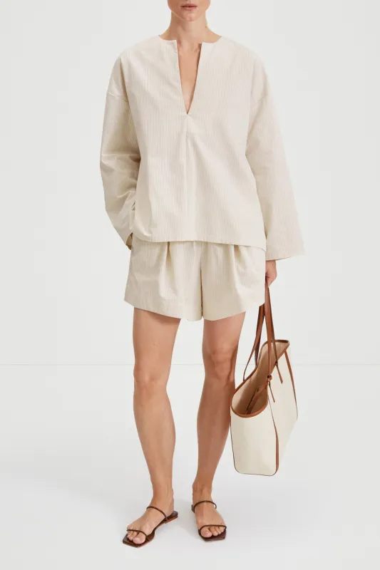 MOJO SHORTS - BEIGE STRIPE made by Stylein