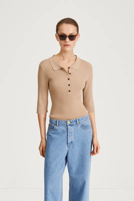 PRICETON TOP - BEIGE made by Stylein