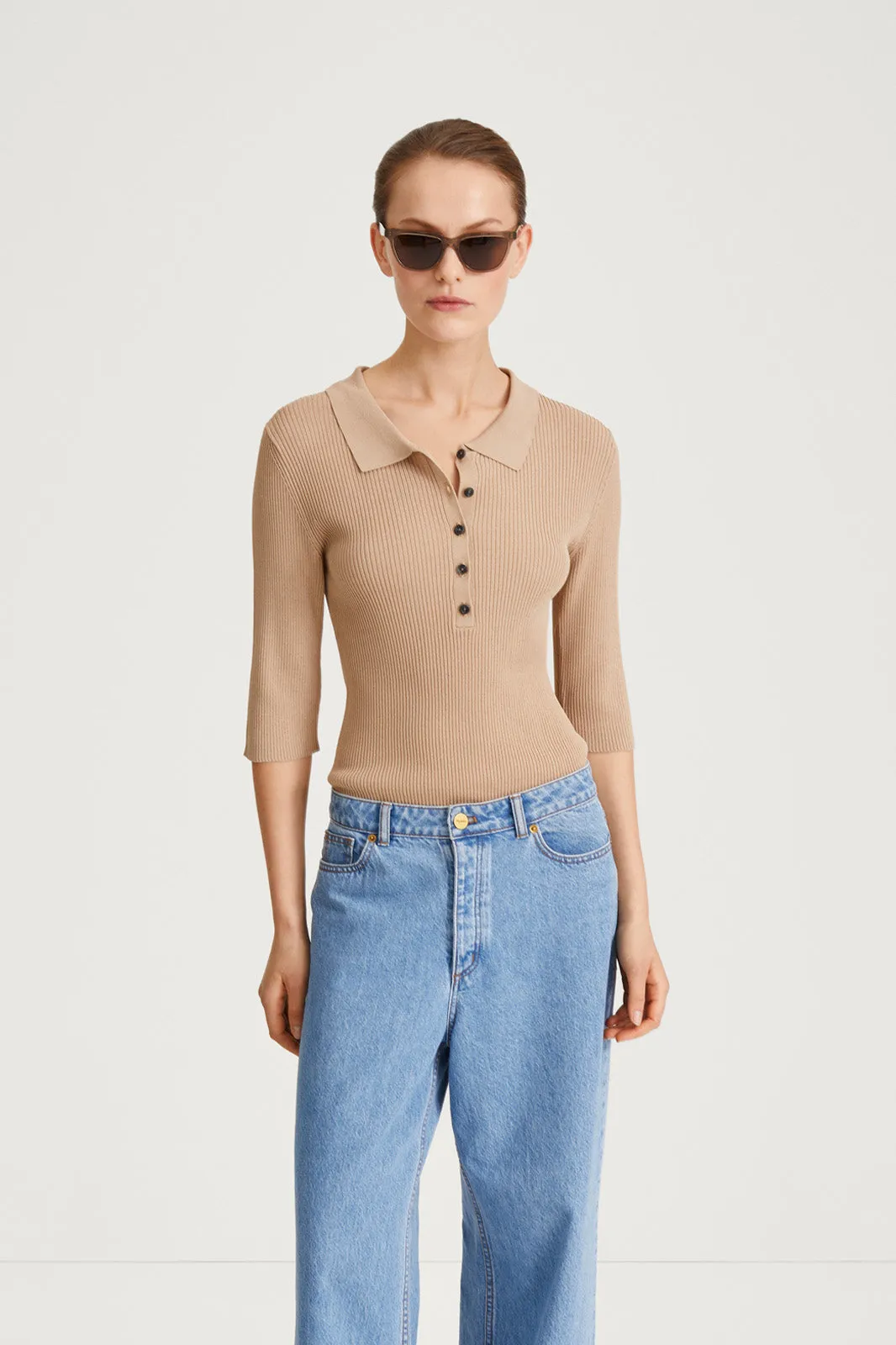 PRICETON TOP - BEIGE sold by Stylein