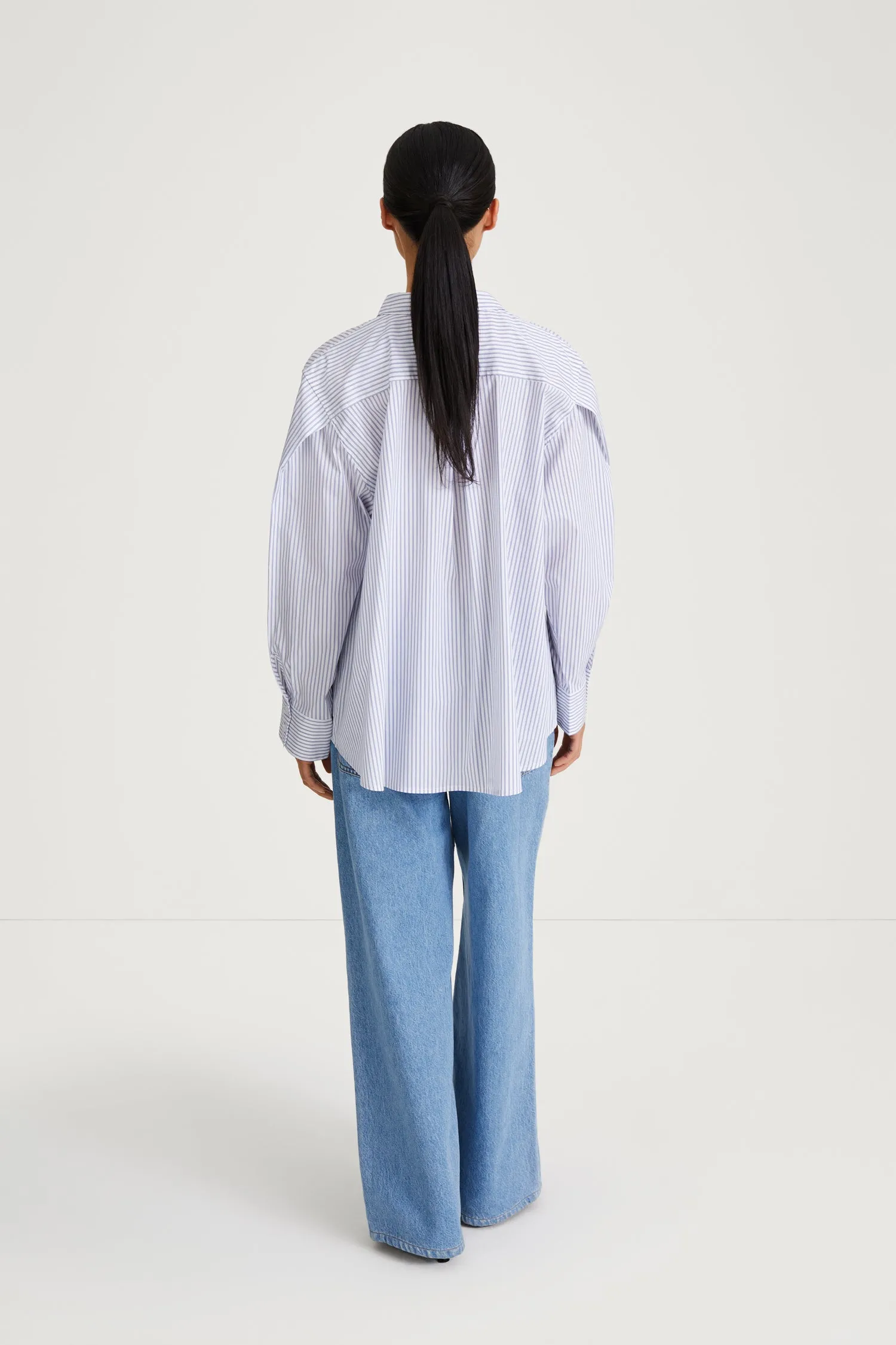 JANIS SHIRT - BLUE/WHITE STRIPE sold by Stylein product image thumbnail 3