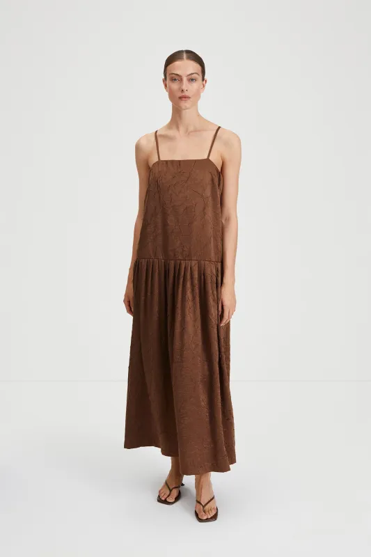 MILENA DRESS - BROWN made by Stylein