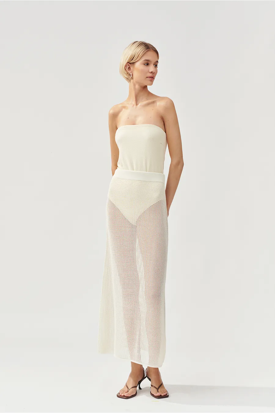 OBELIA SKIRT - CREAM sold by Stylein
