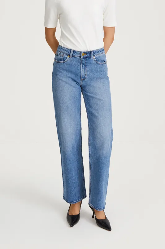 CLASSIC MID-WAIST DENIM - KENDALL ORIGINAL BLUE made by Stylein