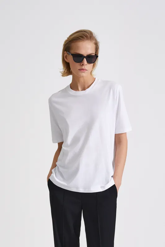 JANA PLAIN T-SHIRT - WHITE made by Stylein