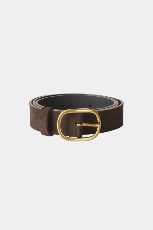 VENOSA SUEDE BELT - DARK BROWN made by Stylein