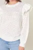 Chesapeake Pointelle Ruffle Detail Sweater sold by Sugarlips