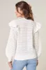 Chesapeake Pointelle Ruffle Detail Sweater sold by Sugarlips