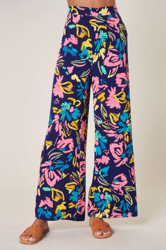 Limbo Floral Strokes Wide Leg Pants sold by Sugarlips