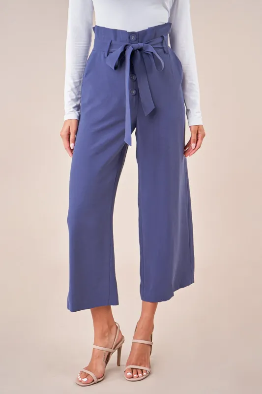 Saxson Wide Leg Paper Bag Pants made by Sugarlips