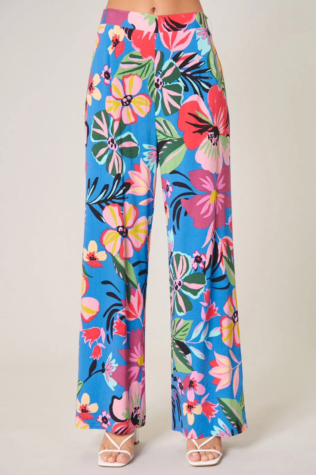 Inez Floral Wide Leg Pants sold by Sugarlips