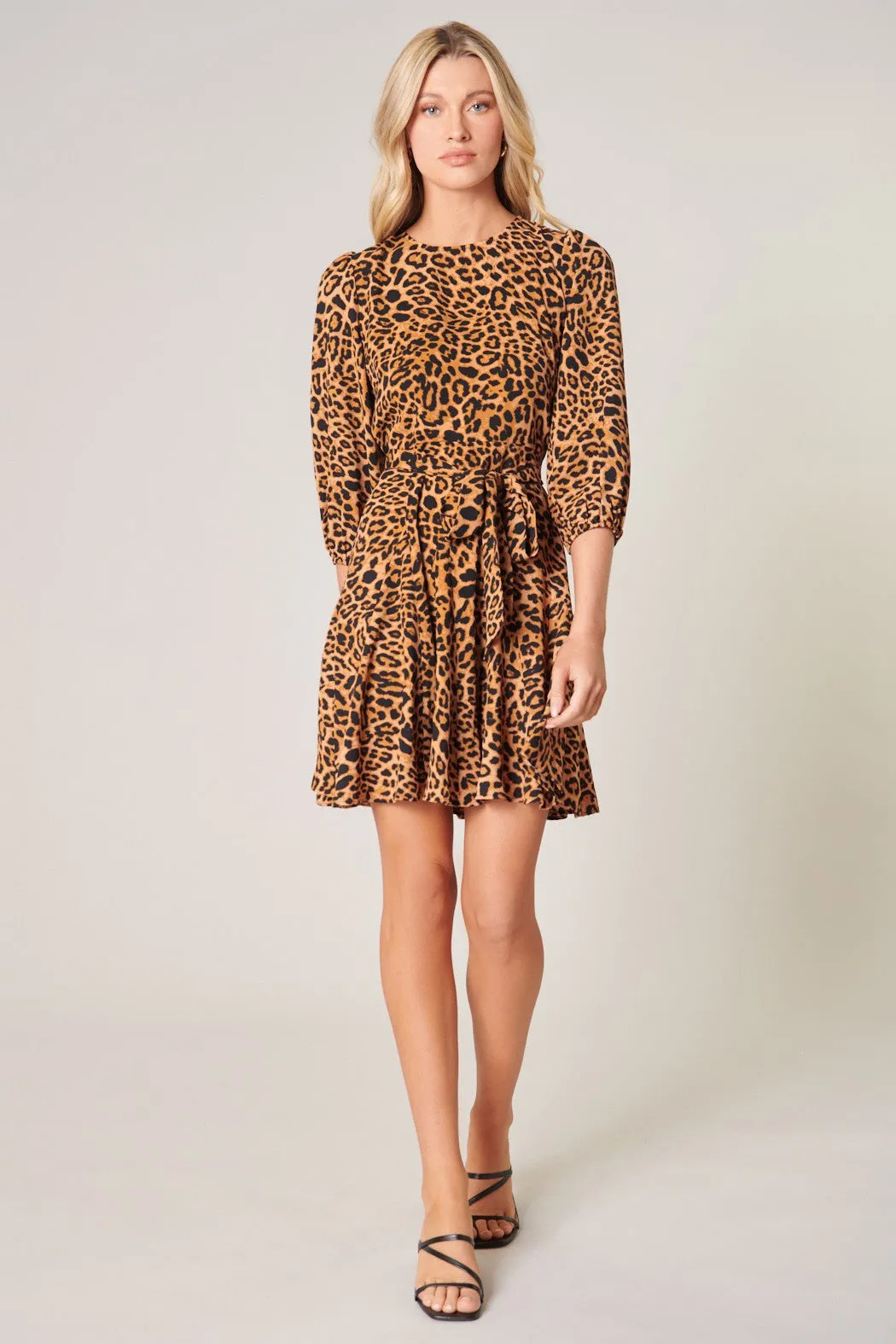 Shaina Leopard Balloon Sleeve Derby Dress sold by Sugarlips product image thumbnail 5