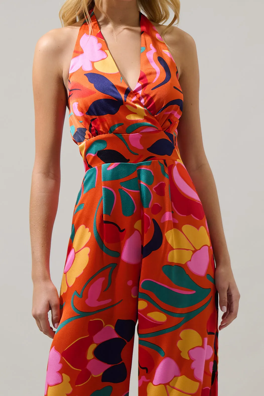 Serene Floral Magic Moment Halter Jumpsuit sold by Sugarlips product image thumbnail 4