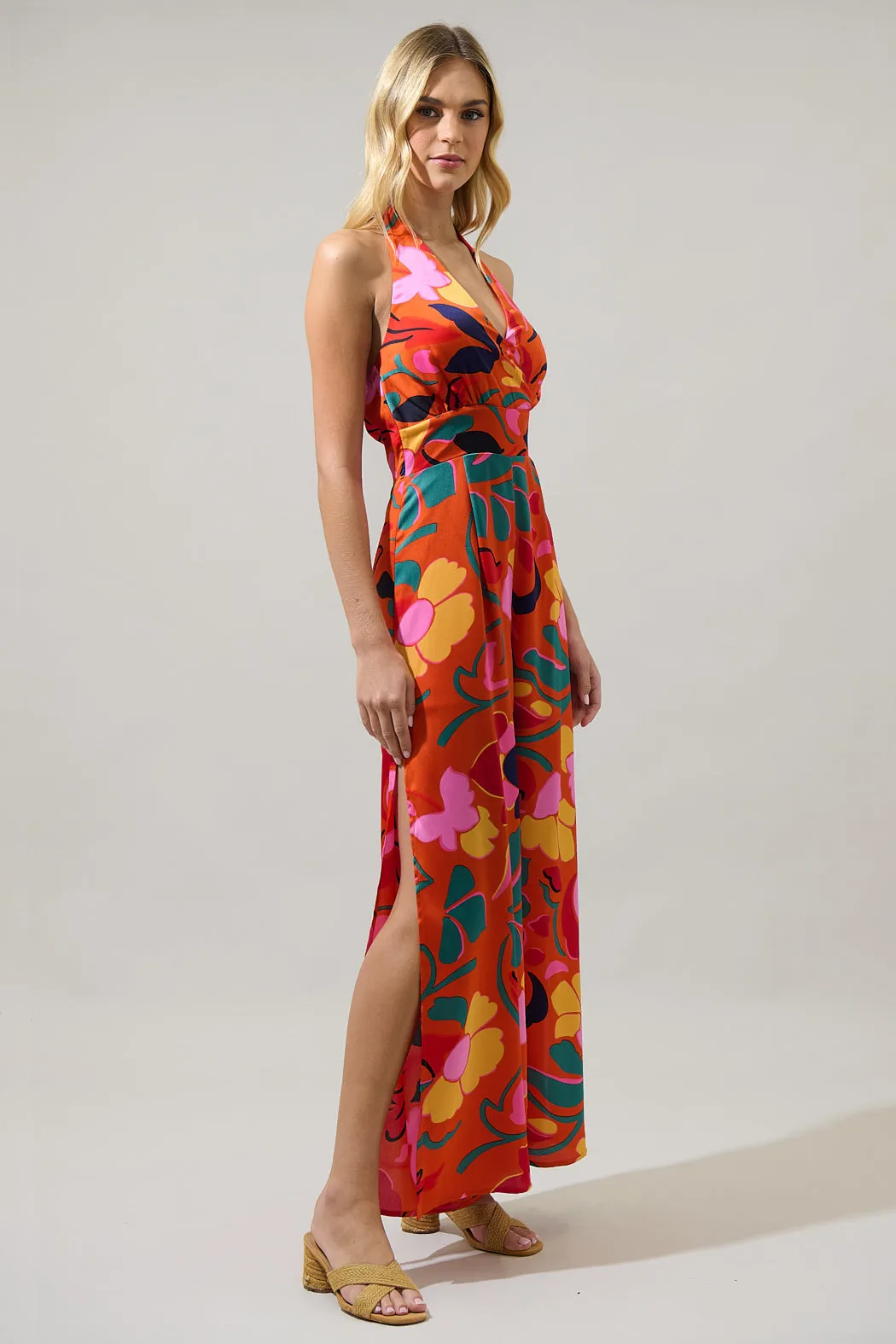 Serene Floral Magic Moment Halter Jumpsuit sold by Sugarlips product image thumbnail 3