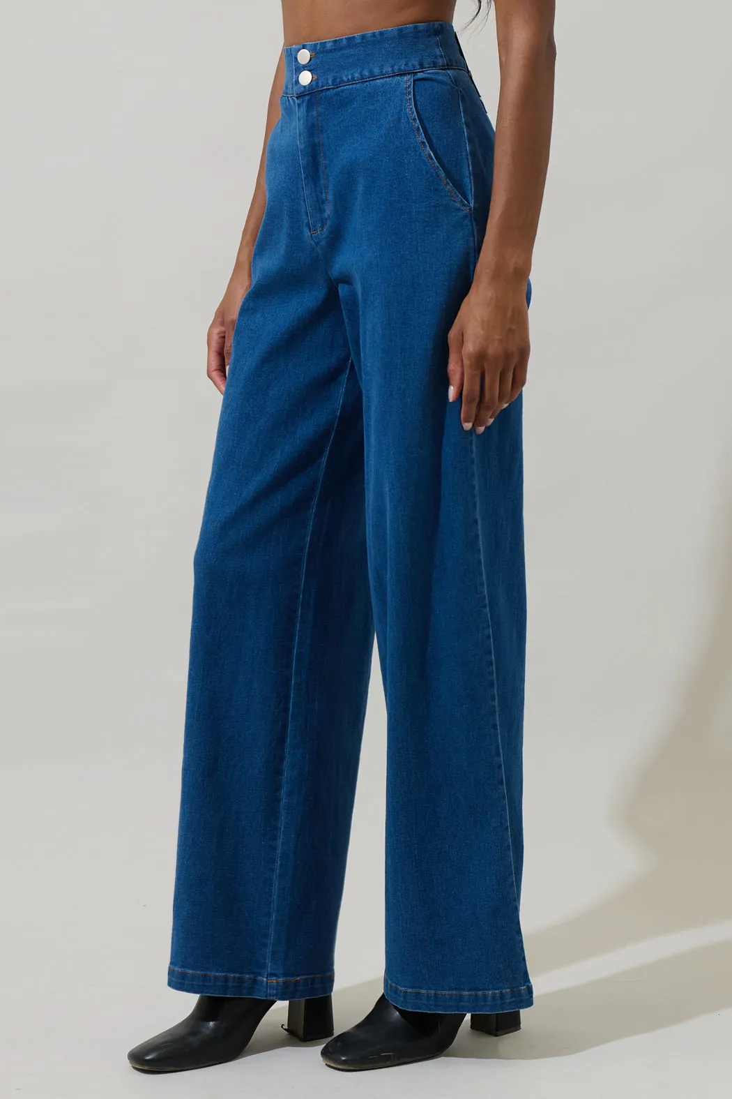Mayer June Denim Wanetta Wide Leg Pants sold by Sugarlips product image thumbnail 3