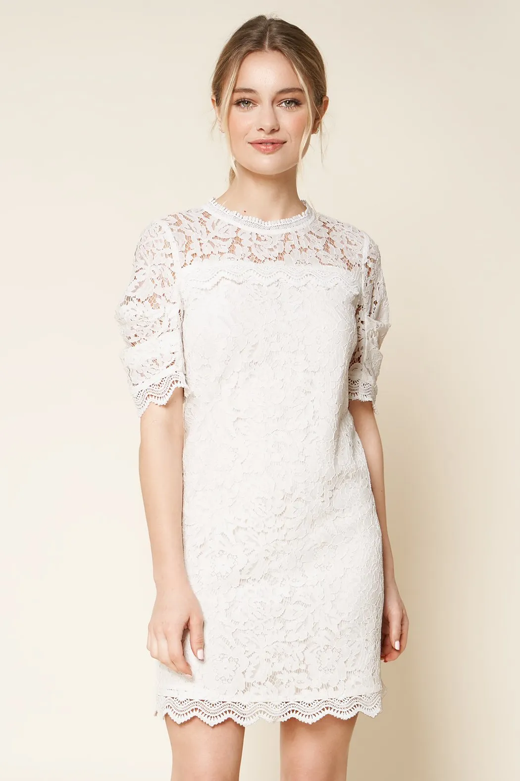 Night Moves Lace Shift Dress sold by Sugarlips