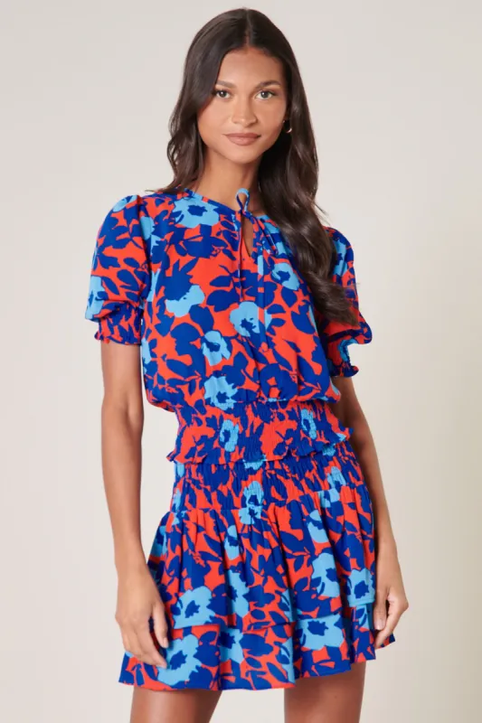 Matador Floral Eclipse Smocked Top sold by Sugarlips