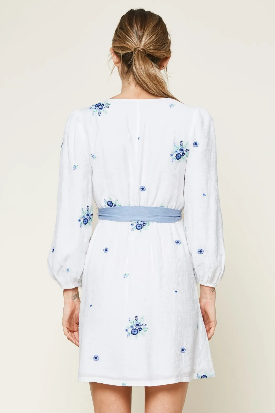 Starlight Floral Mini Wrap Dress sold by Sugarlips product image thumbnail 2