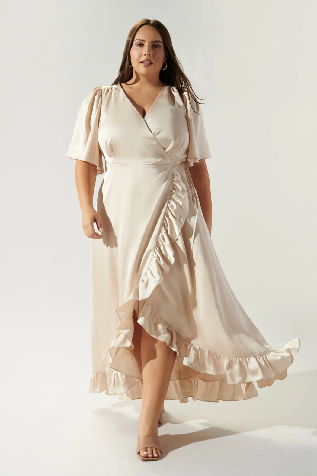 One and Only Abelia Hi Low Maxi Dress Curve sold by Sugarlips
