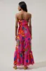 Soleil Abstract Eve Strapless Smocked Jumpsuit sold by Sugarlips