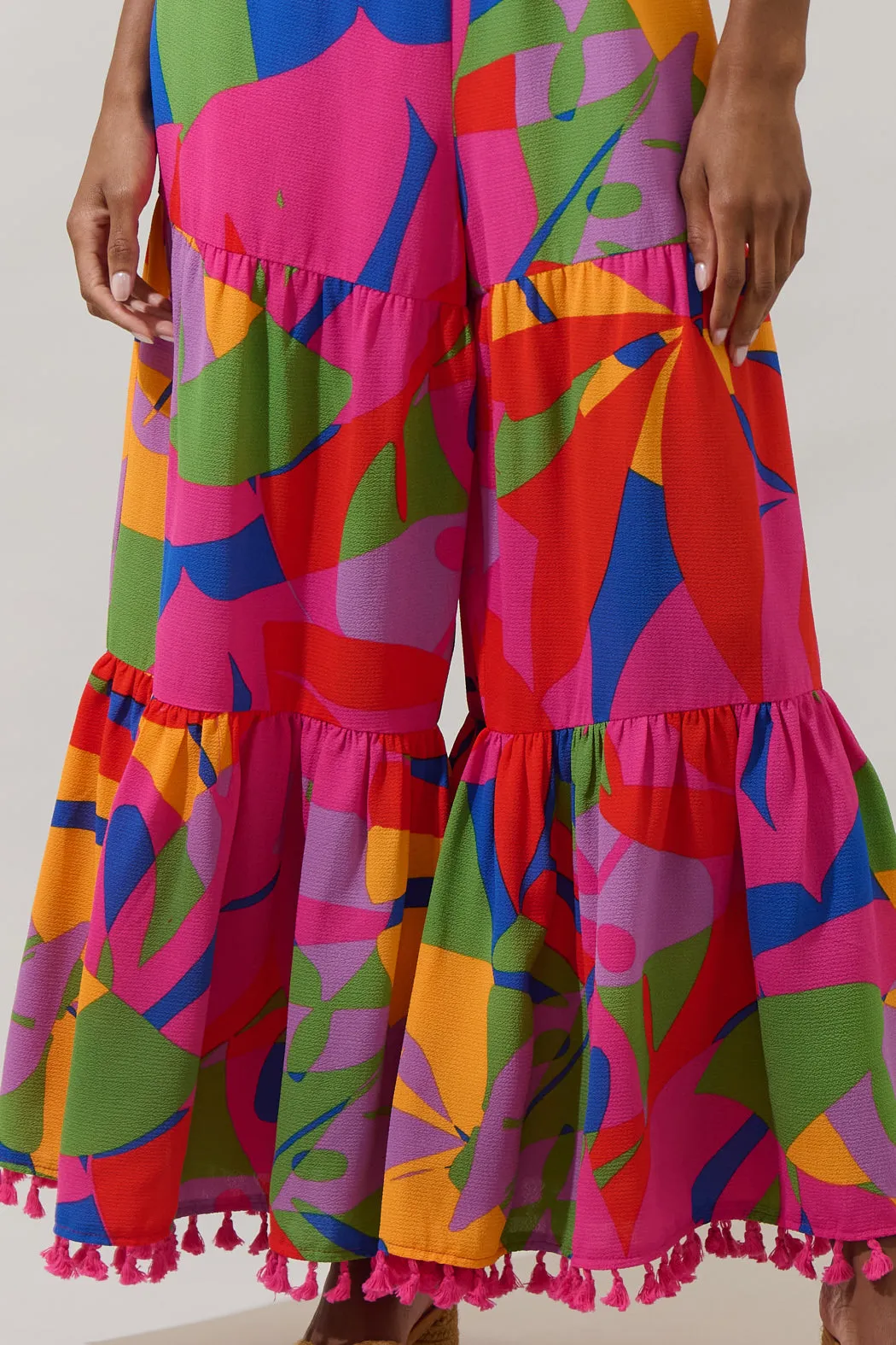 Soleil Abstract Eve Strapless Smocked Jumpsuit sold by Sugarlips product image thumbnail 5