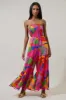 Soleil Abstract Eve Strapless Smocked Jumpsuit sold by Sugarlips