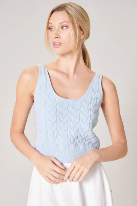 With You Always Cable Knit Tank Top sold by Sugarlips