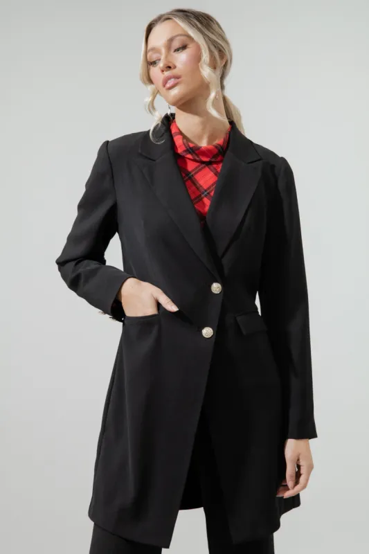 Morgan Peaked Lapel Long Jacket sold by Sugarlips