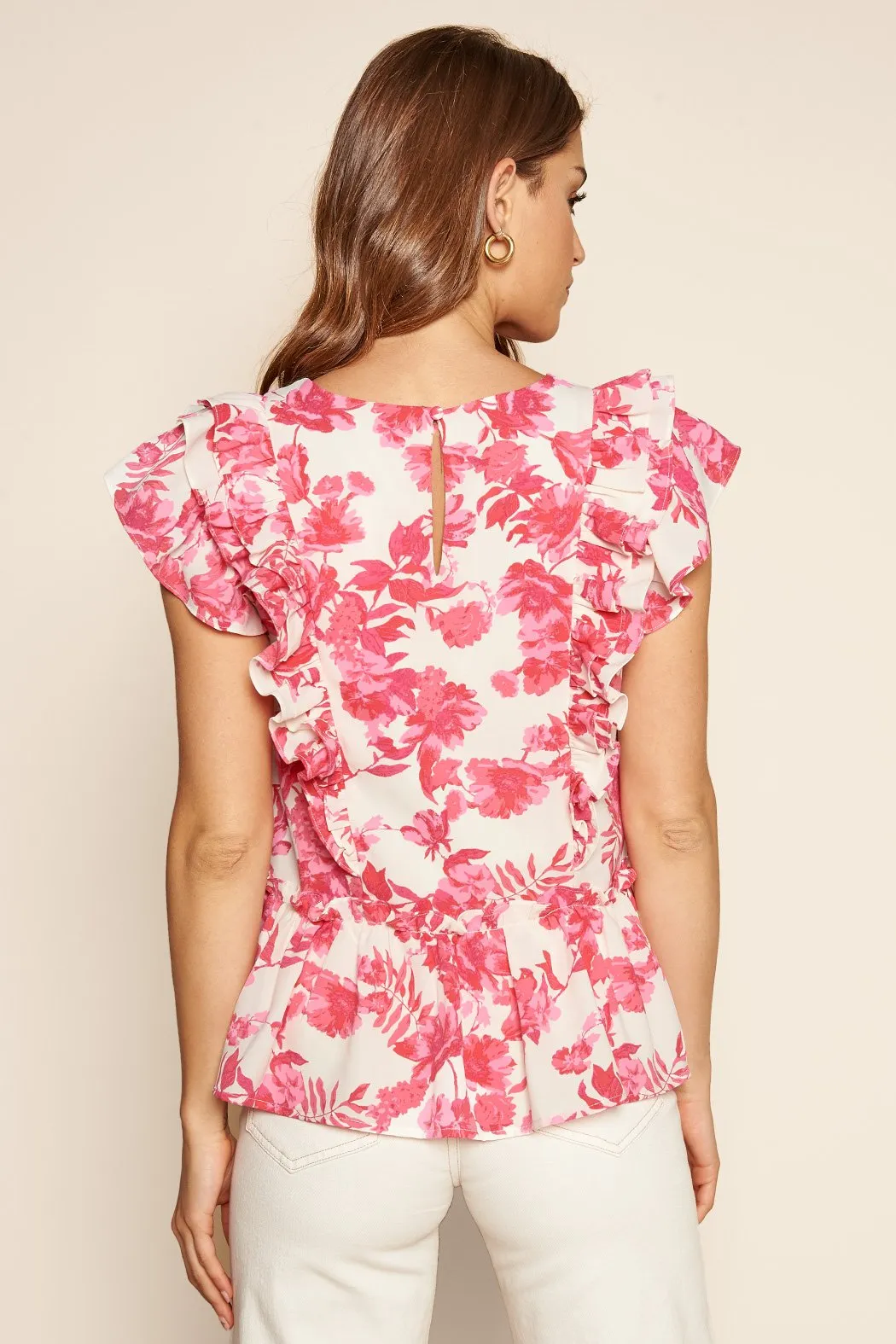 Antoinette Floral Kindred Peplum Top sold by Sugarlips product image thumbnail 3