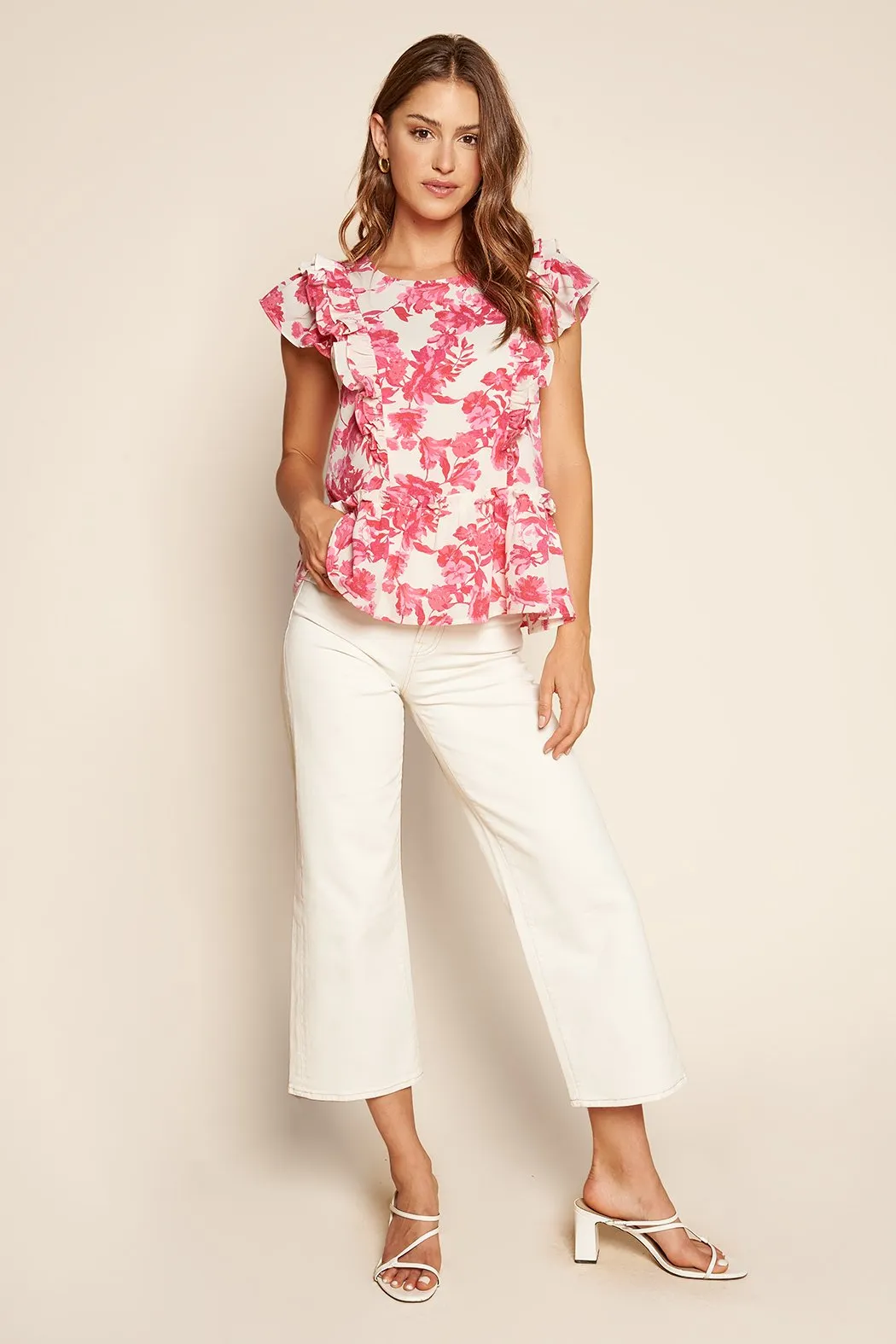 Antoinette Floral Kindred Peplum Top sold by Sugarlips product image thumbnail 5