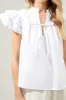 Anya Poplin Ruffle Tie Front Blouse sold by Sugarlips