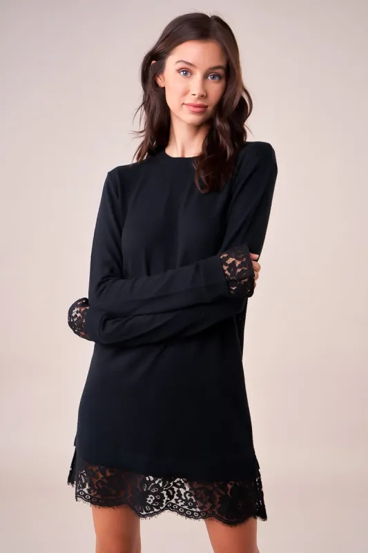 Imani Lace Insert Sweater Dress sold by Sugarlips