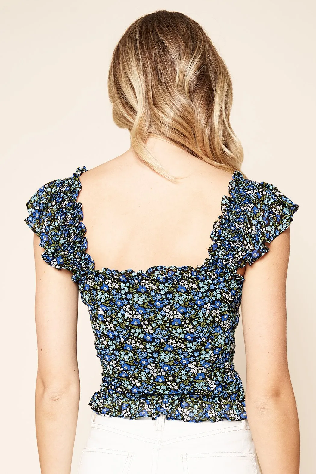 Loki Floral Smocked Top sold by Sugarlips product image thumbnail 2