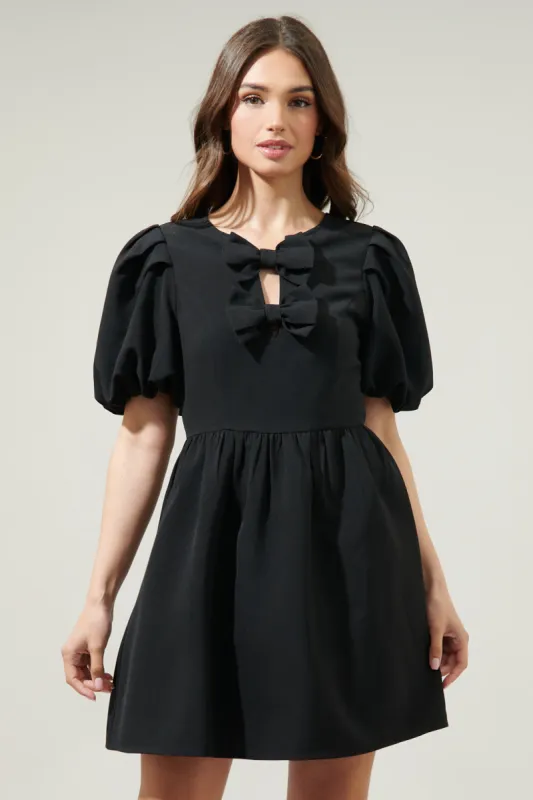 Chelsea Bow Tie Mini Dress sold by Sugarlips