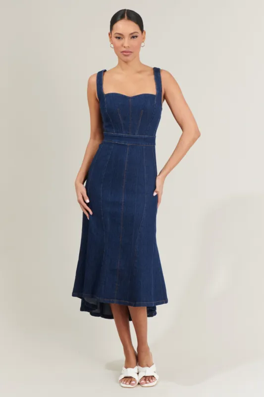 Gabriella Denim Midi Dress sold by Sugarlips