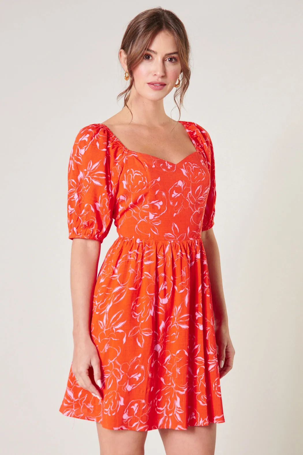 Electric Ways Infrared Zipporah Puff Sleeve Mini Dress sold by Sugarlips product image thumbnail 3