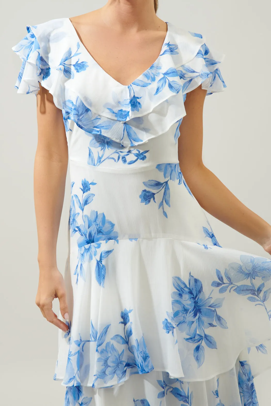 Meliza Ruffle Tiered Sinclair Midi Dress sold by Sugarlips product image thumbnail 5