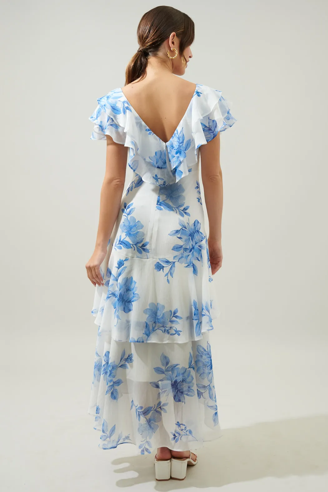 Meliza Ruffle Tiered Sinclair Midi Dress sold by Sugarlips product image thumbnail 3