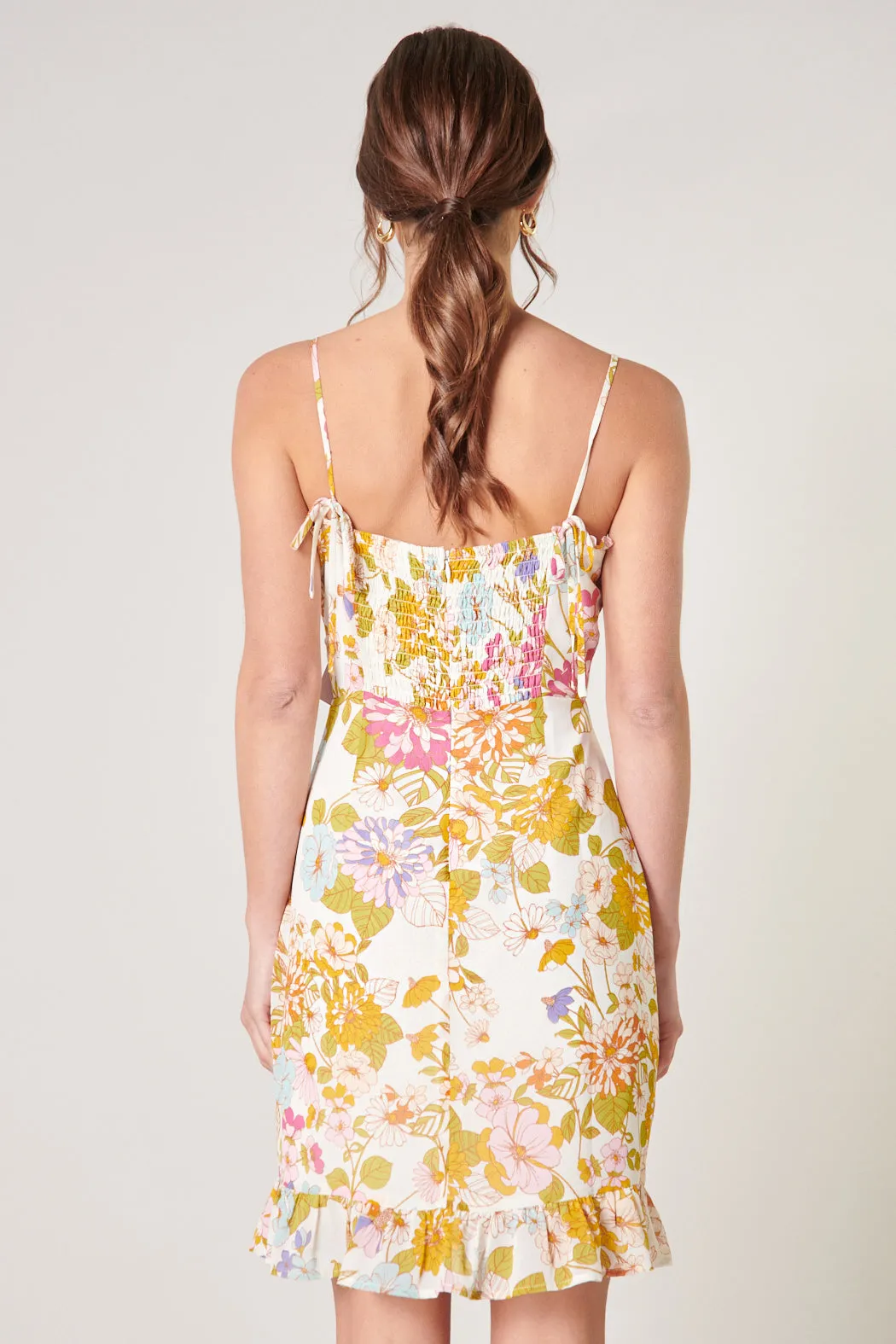 La Rochelle Kaia Tie Strap Ruffle Mini Dress sold by Sugarlips product image thumbnail 2