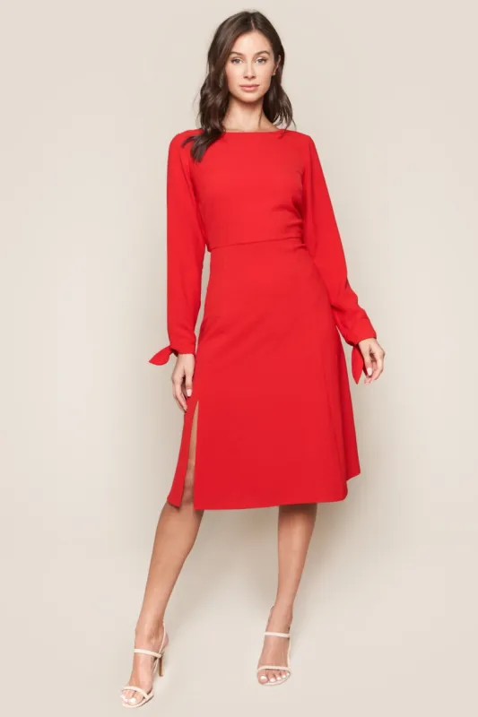 Kimber Open Back Midi Dress sold by Sugarlips