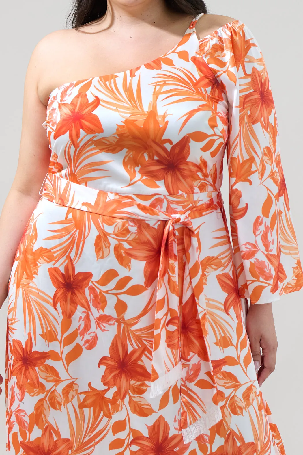 Nerola Floral One Shoulder Maxi Dress Curve sold by Sugarlips product image thumbnail 4