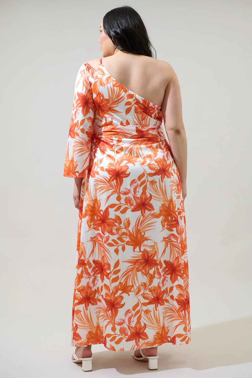 Nerola Floral One Shoulder Maxi Dress Curve sold by Sugarlips product image thumbnail 2