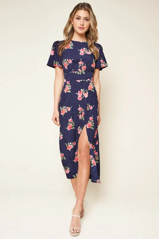 Morning Bloom Floral Midi Dress sold by Sugarlips
