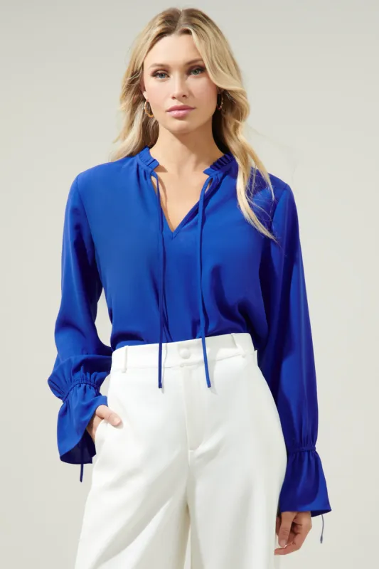 Ezra Split Neck Blouse made by Sugarlips