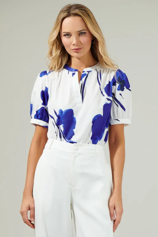 Neli Floral Split Neck Top sold by Sugarlips