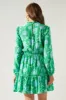 Waterlilly Floral Balloon Sleeve Blouson Dress sold by Sugarlips