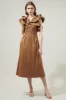Santana Ruffle Sleeve Tie Back Midi Dress sold by Sugarlips