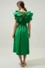 Santana Ruffle Sleeve Tie Back Midi Dress sold by Sugarlips