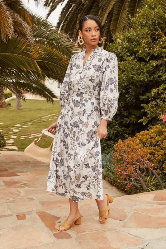 Bryony Floral Izzy Maxi A Line Skirt sold by Sugarlips