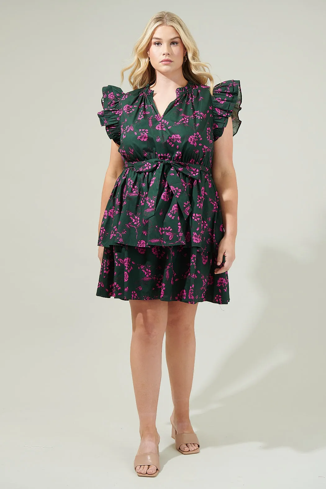 Close to You Marisol Tiered Mini Dress Curve sold by Sugarlips product image thumbnail 4