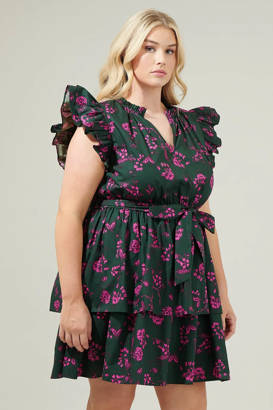 Close to You Marisol Tiered Mini Dress Curve sold by Sugarlips product image thumbnail 3